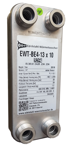 Wärmetauscher Edelstahl 32kW passend für Itaca Giava Madeira-Nr. 17